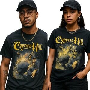 Cross Colours Cypress Hill Graphic Print Tshirt L Black Streetwear Urban Hip Hop
